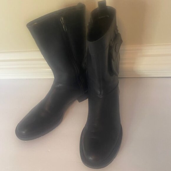 Harley-Davidson Women’s Black Motorcycle Leather Boots, size 7.5 - Picture 2 of 9